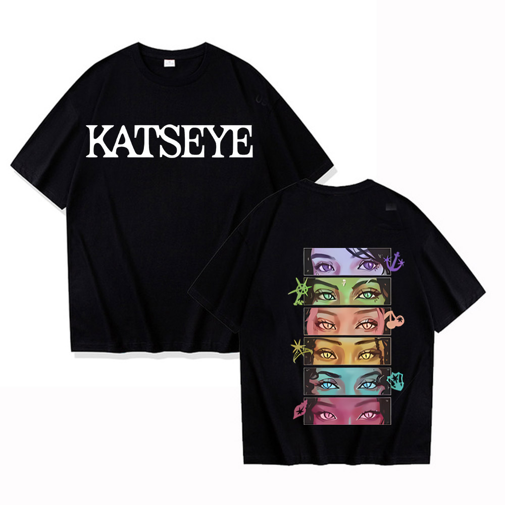 Vintage Fashion Collage - Kpop Katseye Eyes Collage T-shirt Men
