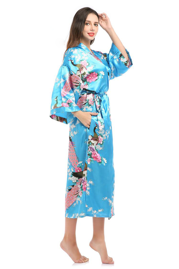 Vintage Fashion In Tokyo - Japanese Costume Bath Floral Peacock gown