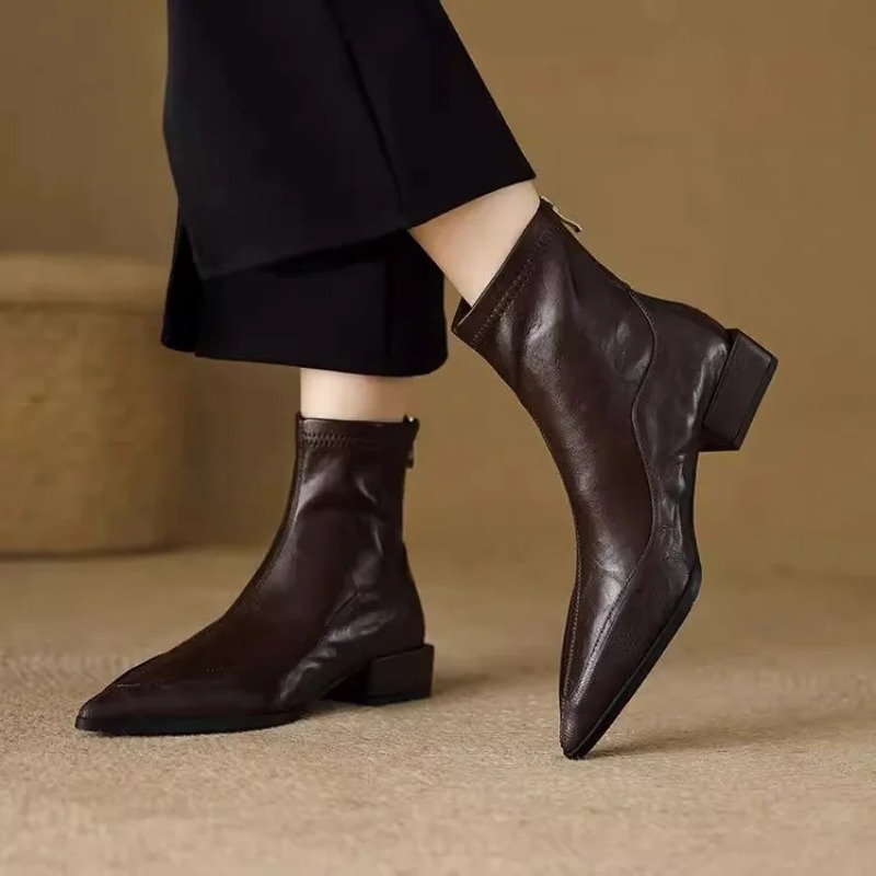 Vintage Fashion De - Fashion Vintage Thick Heels Women Slim