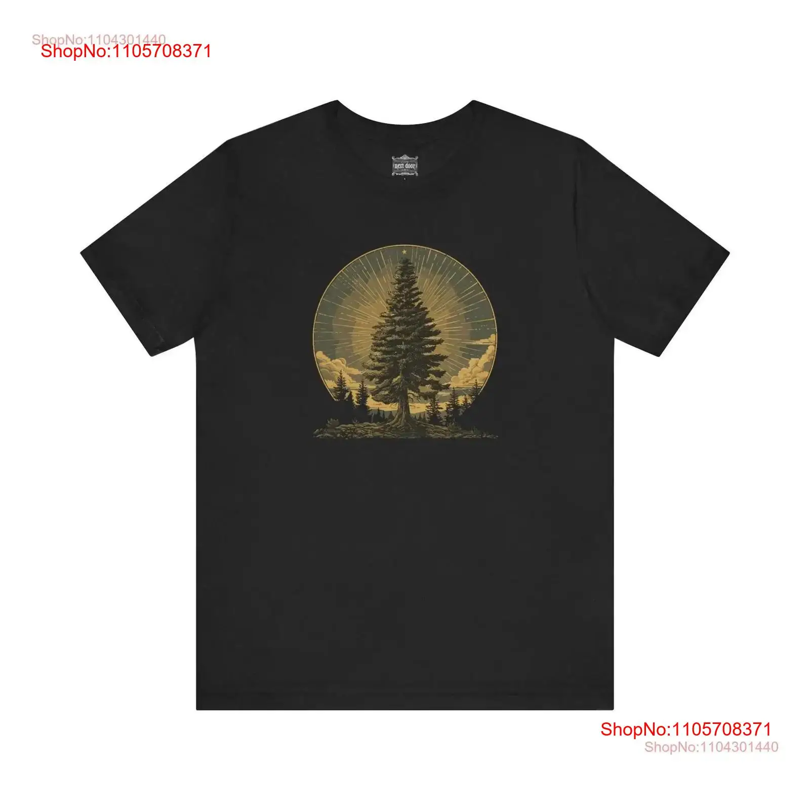 Vintage Fashion Icons - Jersey T Shirt Evergreen Tree Nature