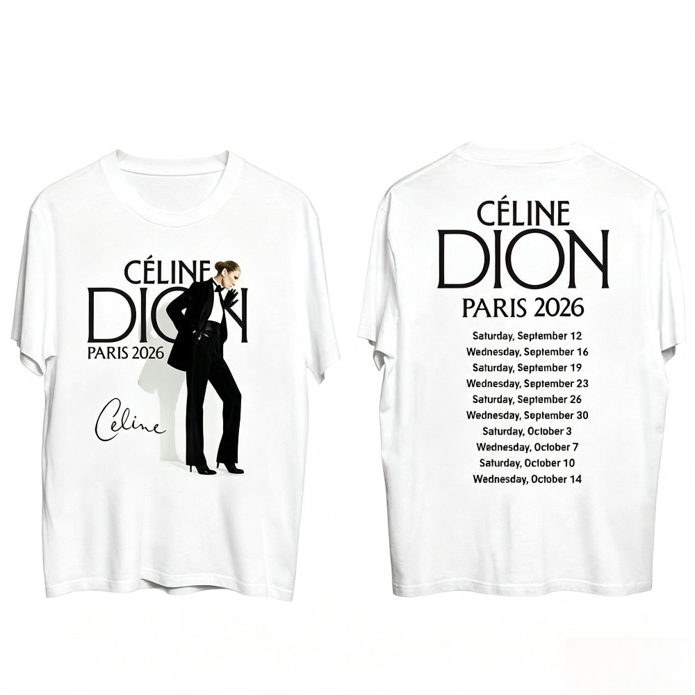 Vintage Fashion Paris - Celine Dion Paris 2026 Tour T-Shirt