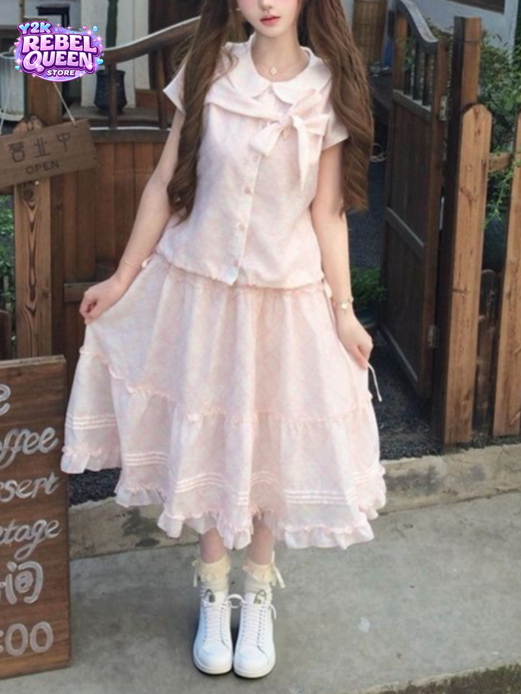 Vintage Fashion Pieces - Japanese Vintage Sweet Bow Peter Pan