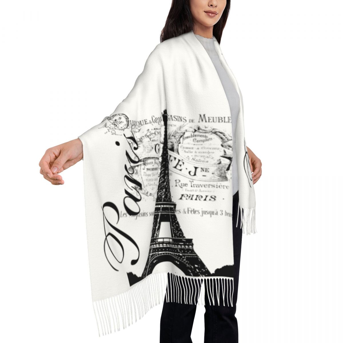 Custom Printed Vintage Eiffel  - Vintage Fashion Paris ulasan dan harga