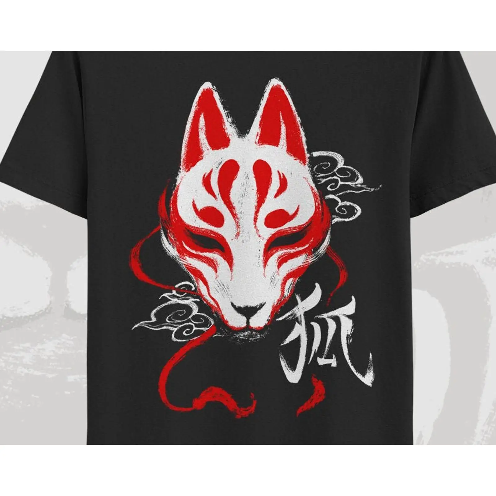 Kitsune mask T shirt japanese  - Vintage Fashion In Tokyo ulasan dan harga