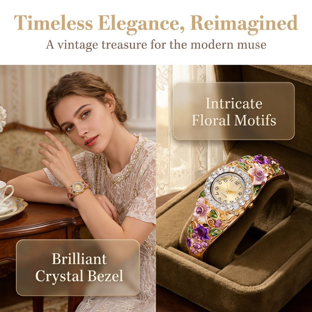 Rich In Flowers Vintage Watch  - Vintage Fashion Week ulasan dan harga
