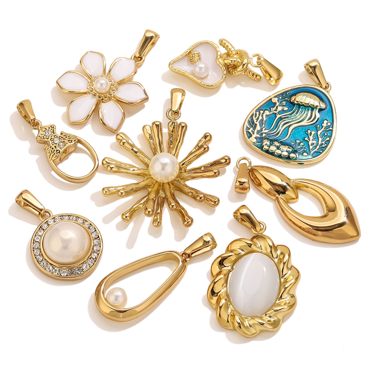 1Pcs 18K Gold Plated Stainless - Vintage Fashion Online ulasan dan harga