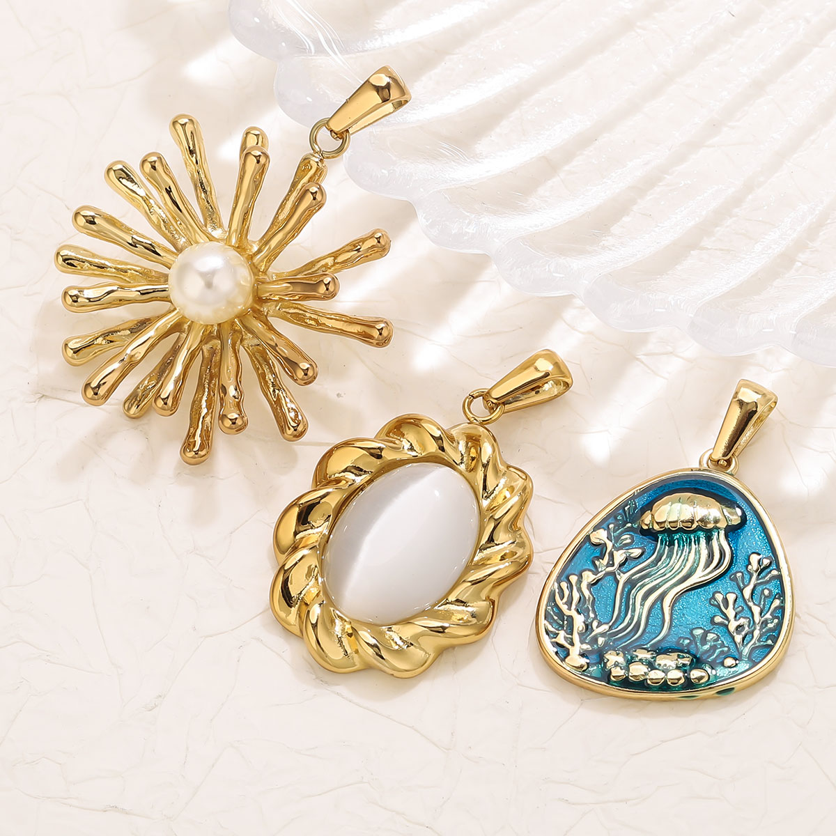 1Pcs 18K Gold Plated Stainless - Vintage Fashion Online ulasan dan harga