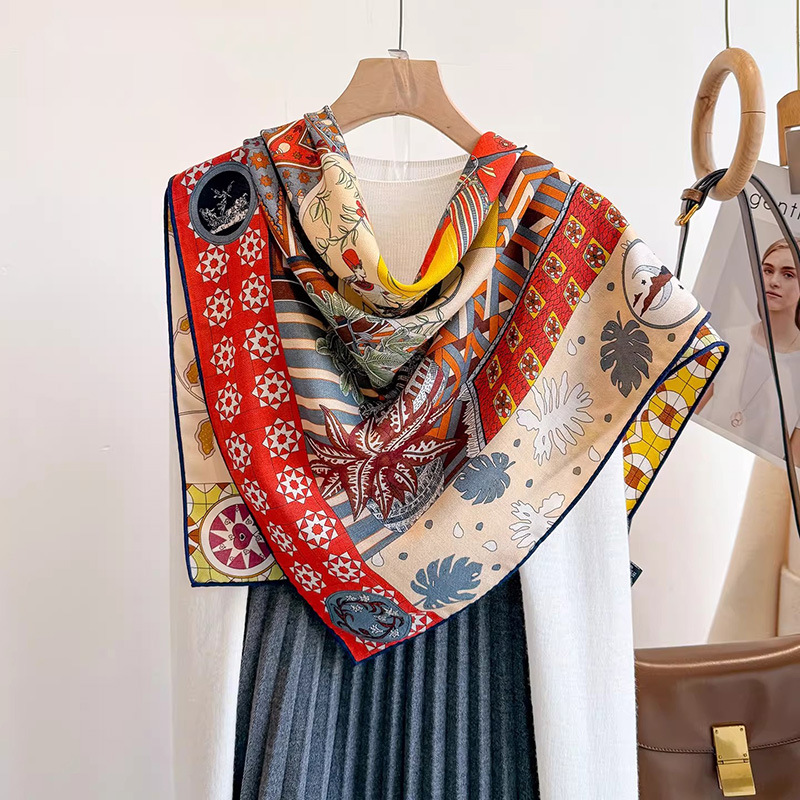 30% MULBERRY SILK 70% WOOL Sca - Vintage Fashion Collage ulasan dan harga