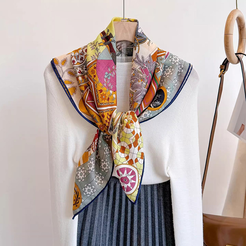 30% MULBERRY SILK 70% WOOL Sca - Vintage Fashion Collage ulasan dan harga