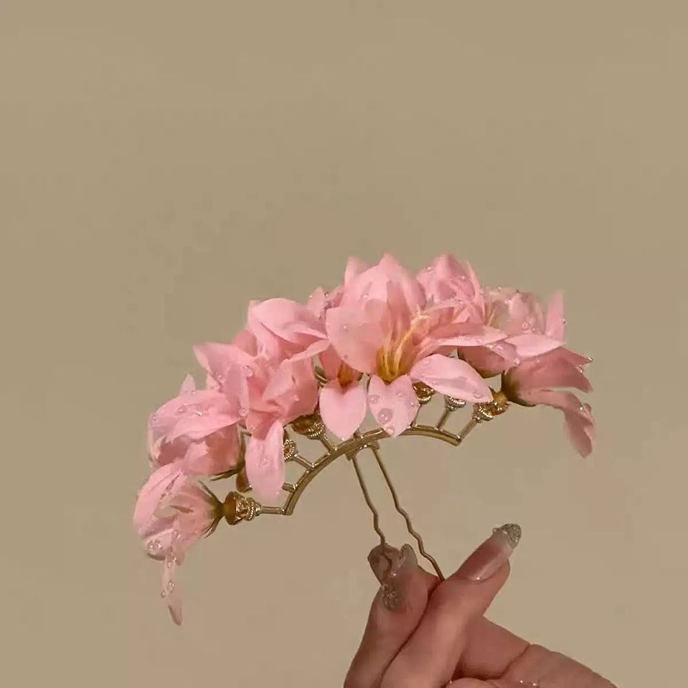 Rose Flower Red Flower Hairpin - Vintage Fashion Ornaments ulasan dan harga