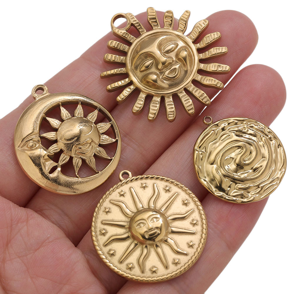 5pcs PVD Gold Charms Stainless - Vintage Fashion Online ulasan dan harga