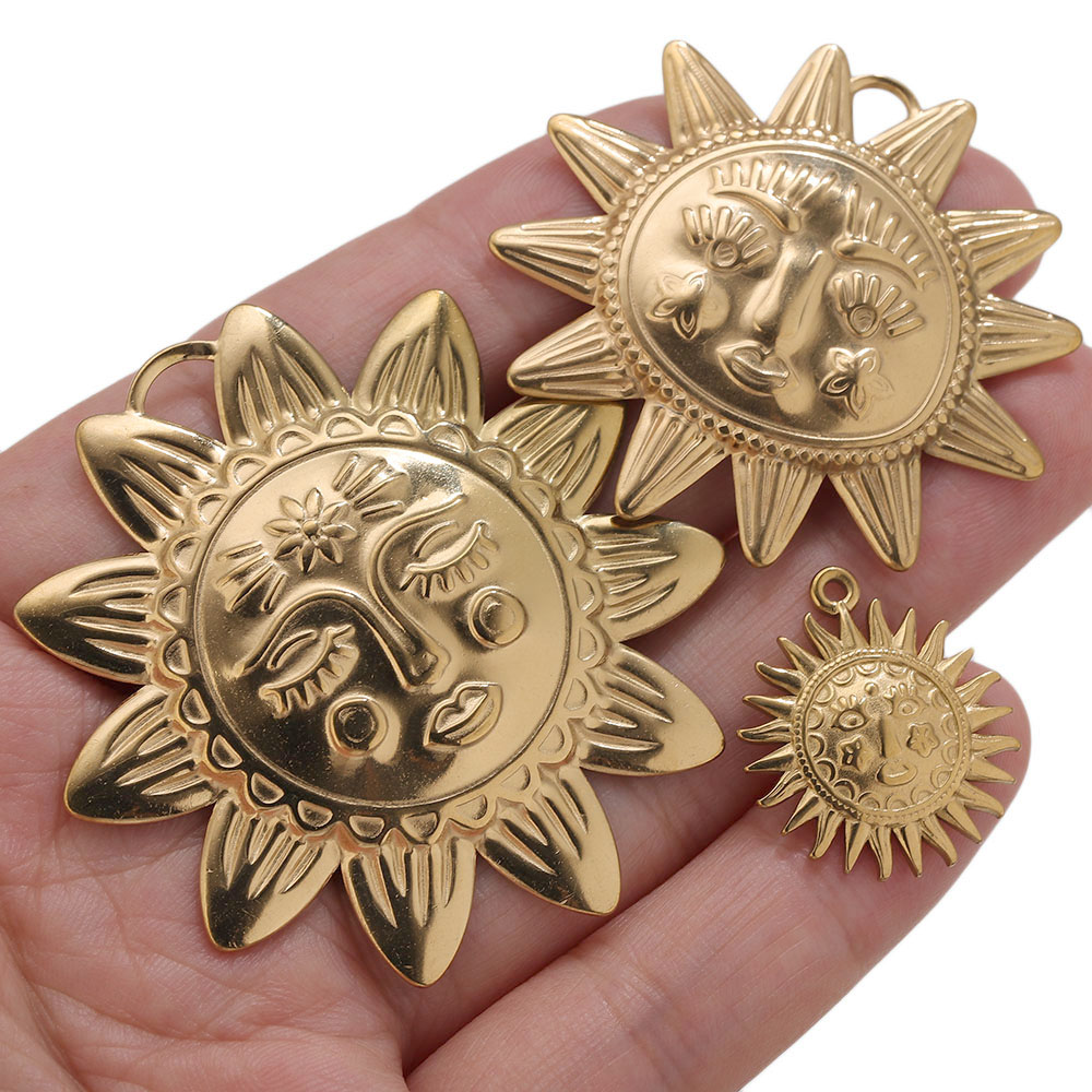 5pcs PVD Gold Charms Stainless - Vintage Fashion Online ulasan dan harga