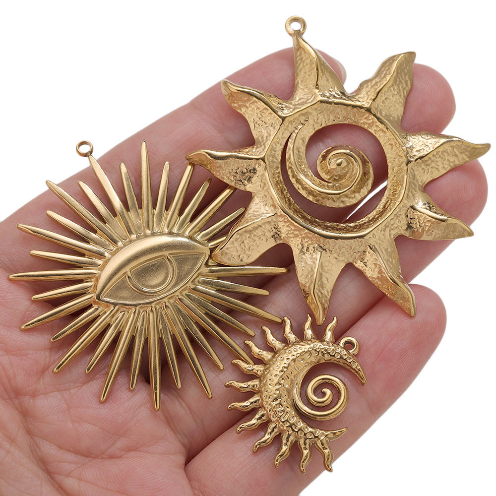 5pcs PVD Gold Charms Stainless - Vintage Fashion Online ulasan dan harga