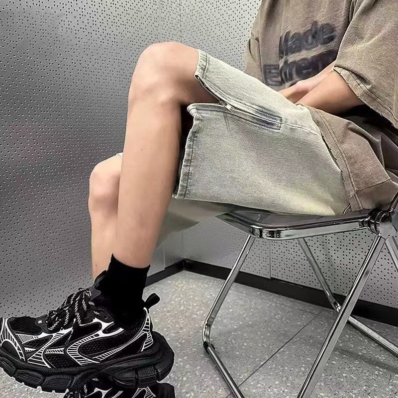 Men's Mud Color Denim Shorts 5 - Vintage Fashion Instagram ulasan dan harga