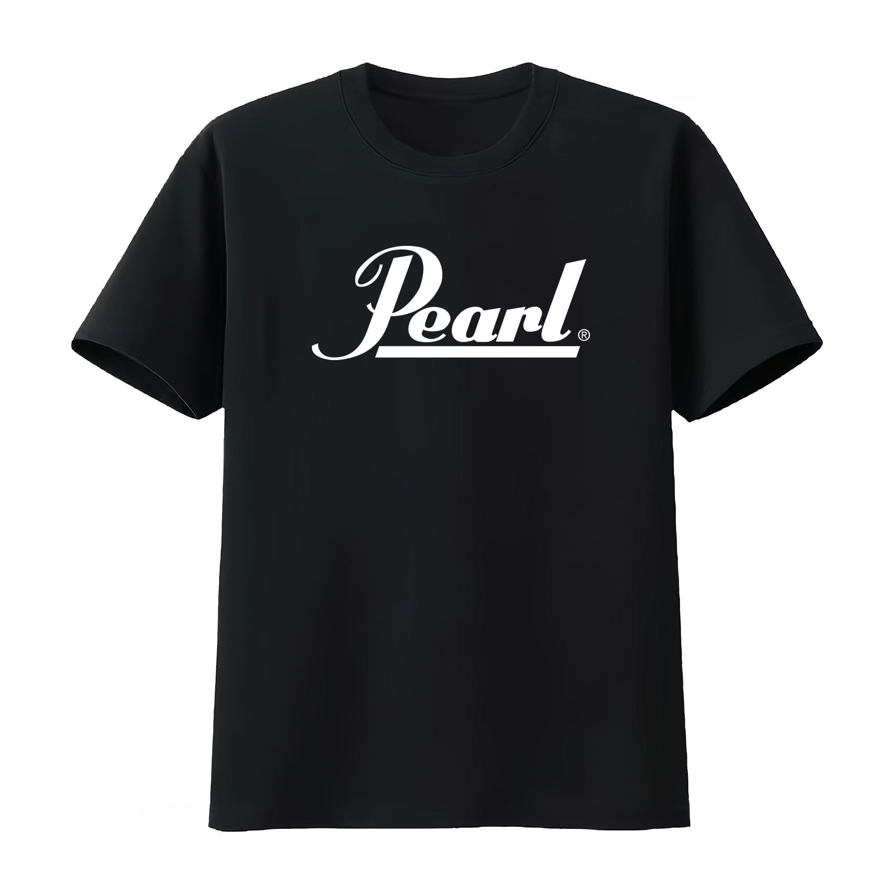 Pearl Drums Logo T Shirt Black - Vintage Fashion Icons ulasan dan harga