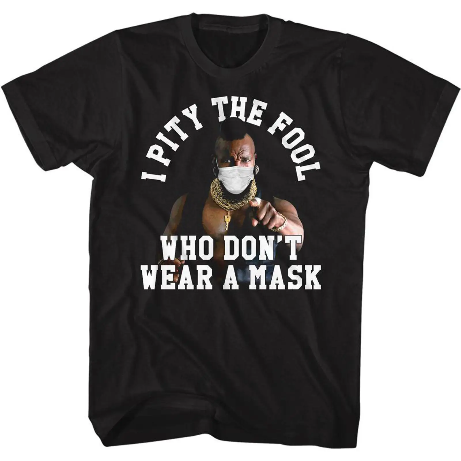 Mr T Pity The Fool Mask Shirt  - Vintage Fashion Icons ulasan dan harga