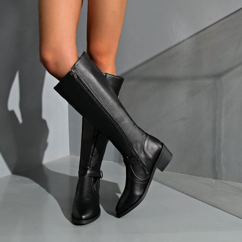 Women Knee High Boots Platform - Vintage Old Fashion ulasan dan harga