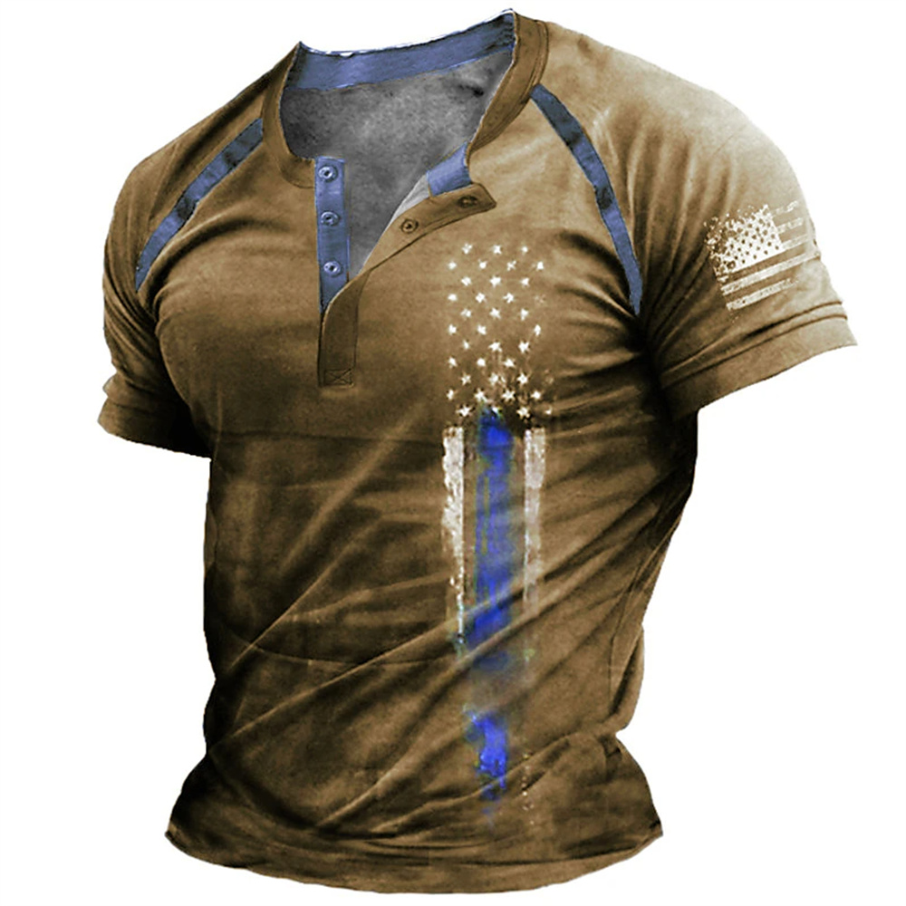 Funny 3D American Flag Print M - Vintage Old Fashion ulasan dan harga