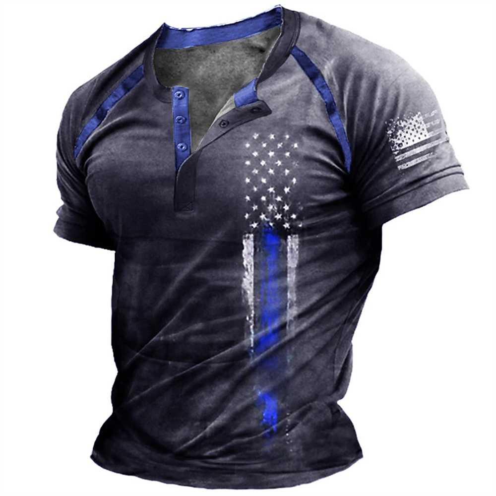 Funny 3D American Flag Print M - Vintage Old Fashion ulasan dan harga
