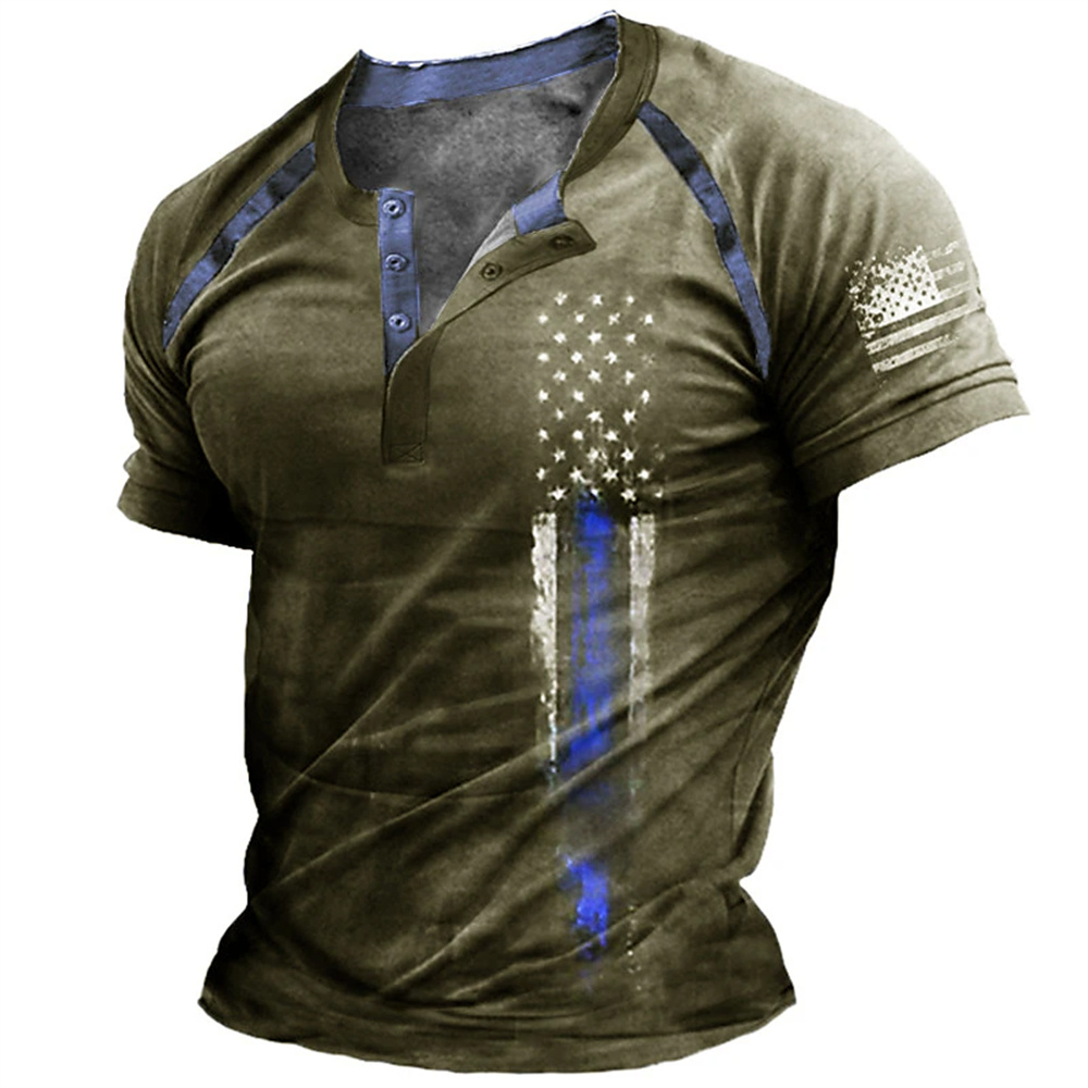 Funny 3D American Flag Print M - Vintage Old Fashion ulasan dan harga