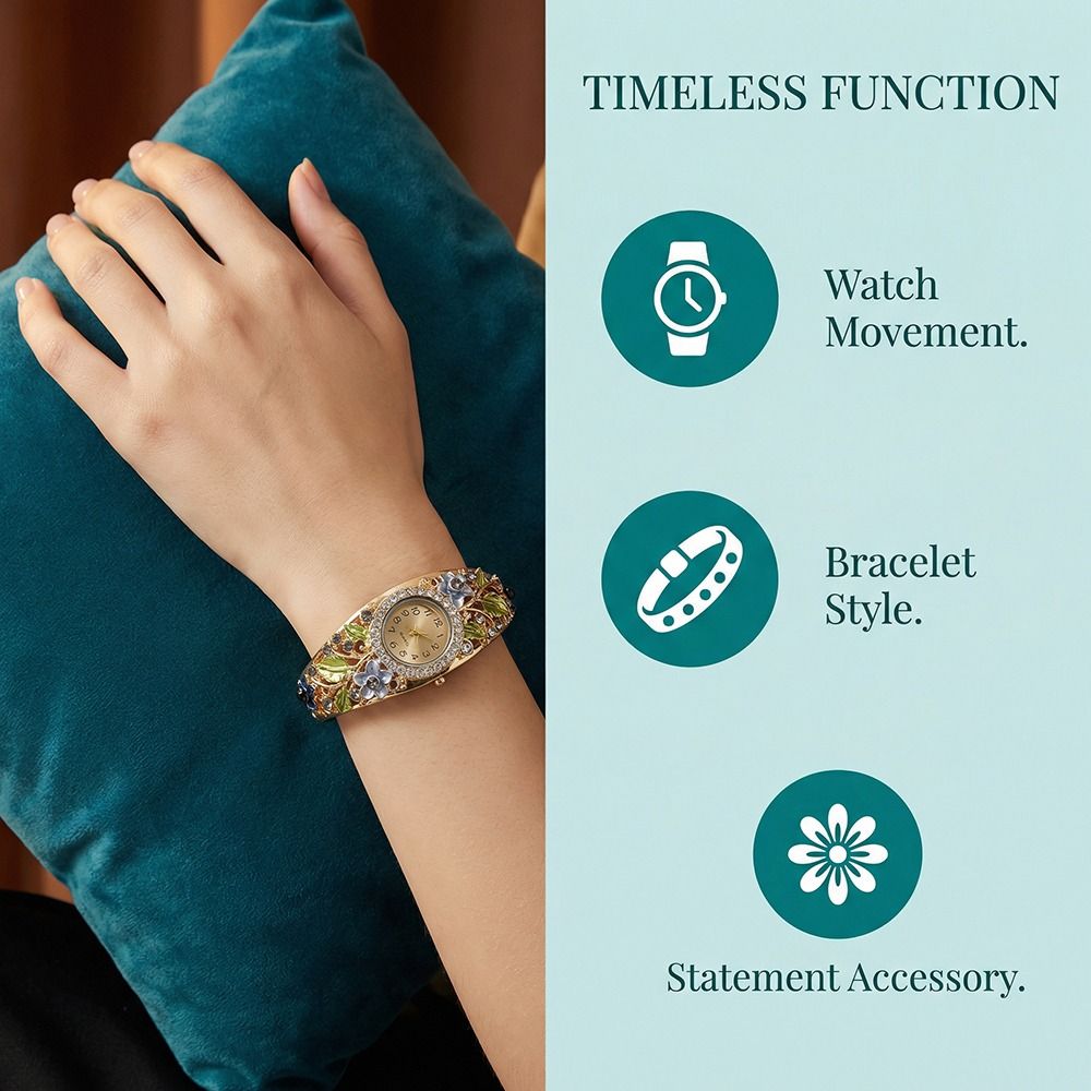 Rich In Flowers Vintage Watch  - Vintage Fashion Week ulasan dan harga