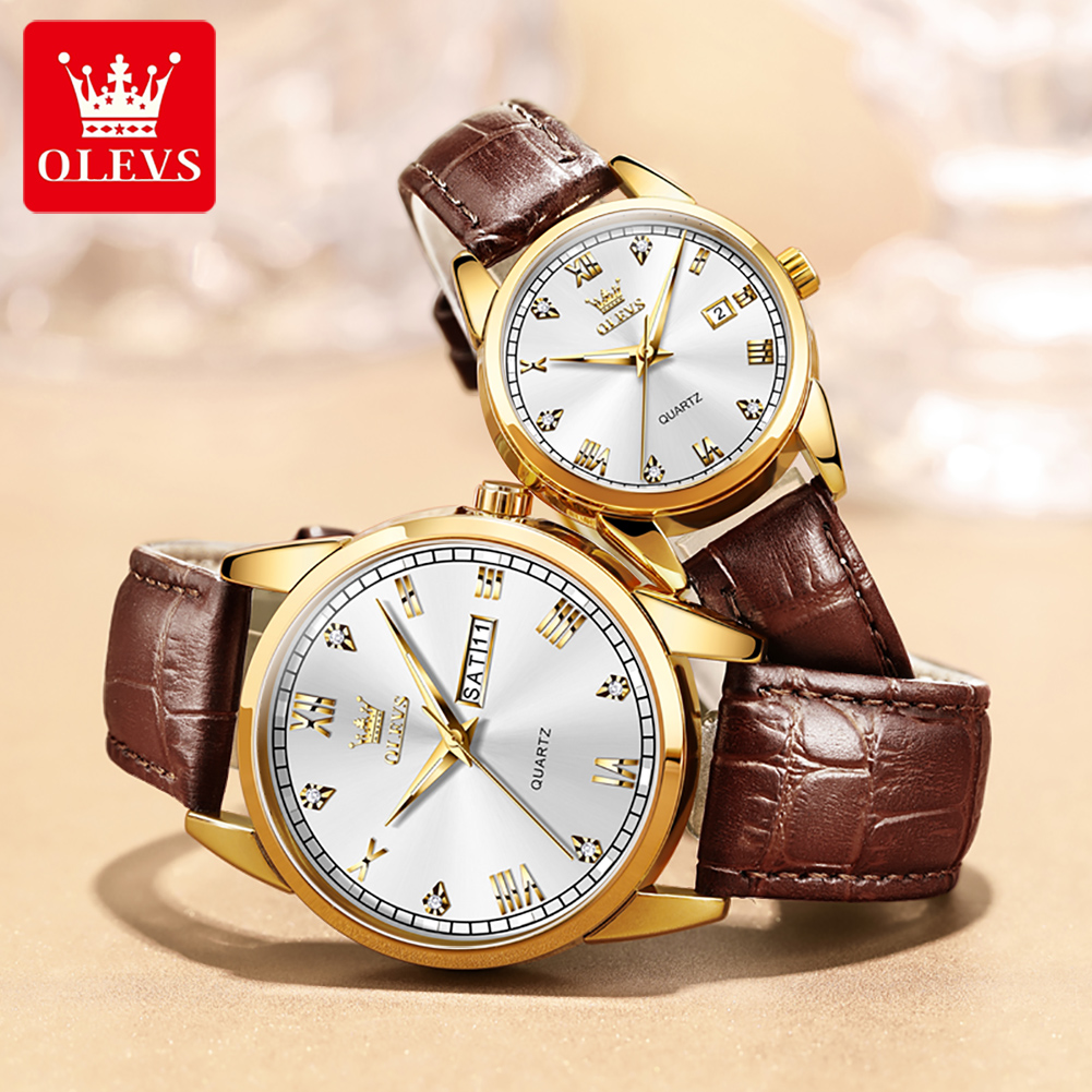 OLEVS Couple Watches Business  - Vintage Fashion Week ulasan dan harga
