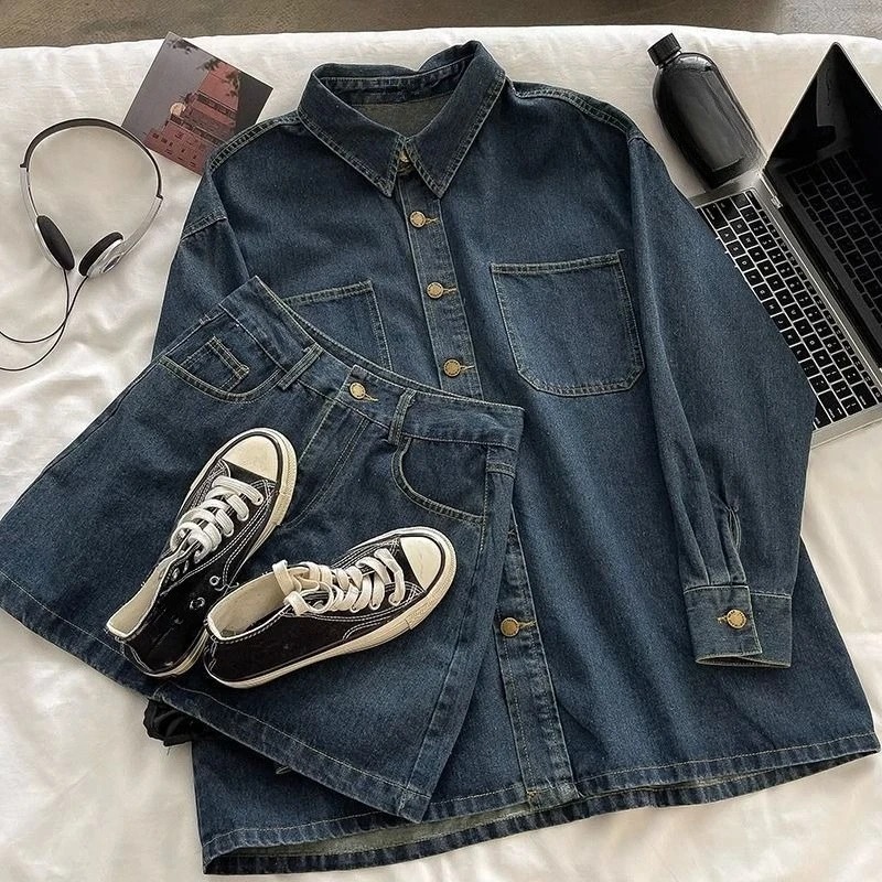 Y2K Denim Skirt Set: Vintage J - Vintage Y2K ulasan dan harga