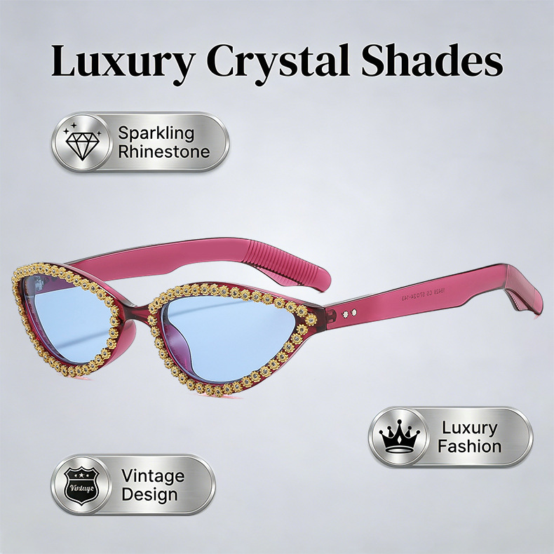 Retro Small Cat Eye Sunglasses - Vintage Fashion Club Photos ulasan dan harga