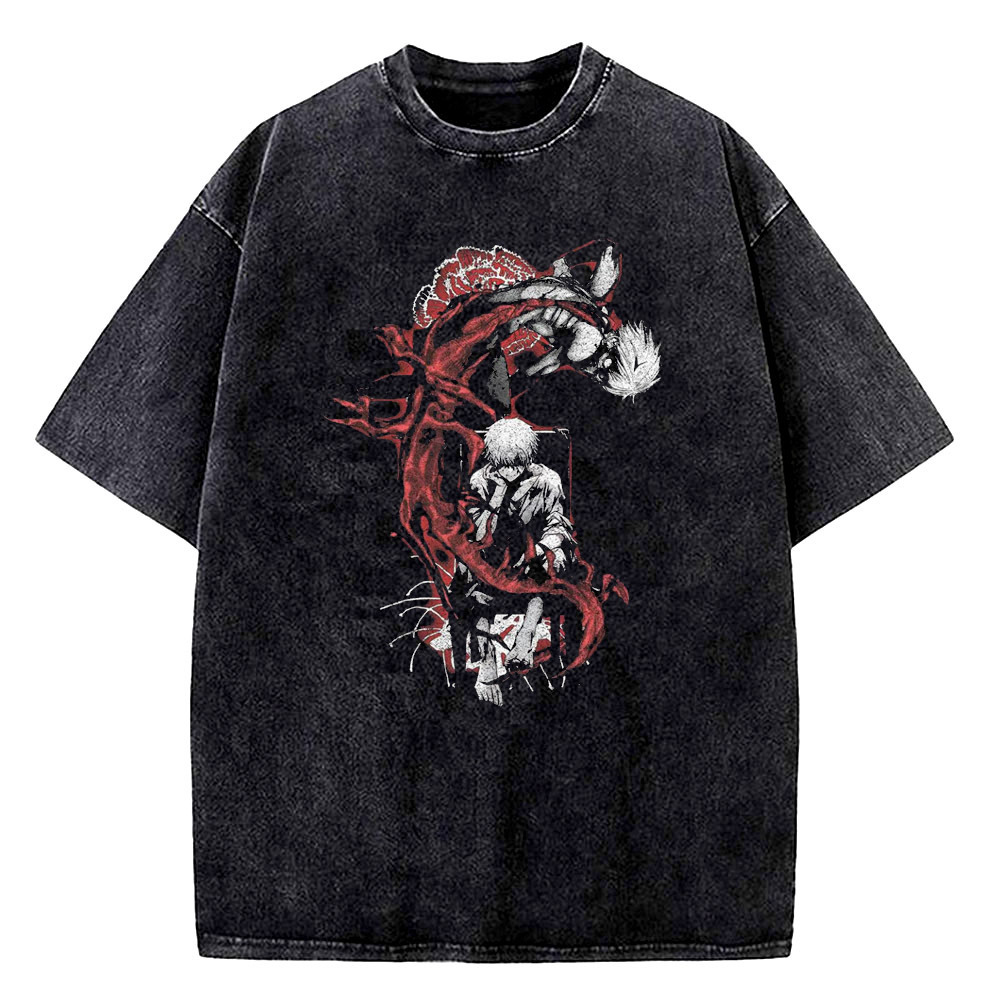 Tokyo Ghoul Vintage Washed cot - Vintage Fashion In Tokyo ulasan dan harga