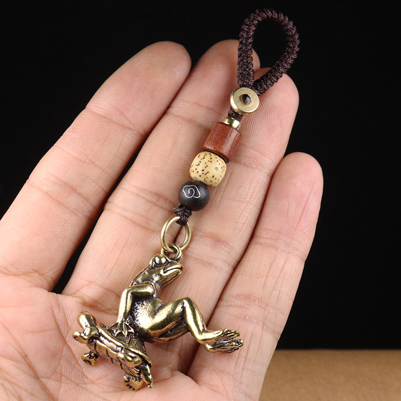 Copper Turtle Carrying Frog Ke - Vintage Fashion Ornaments ulasan dan harga