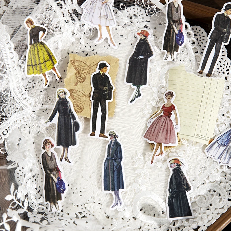 30pcs Vintage Ladies Gentleman - Vintage Fashion Collage ulasan dan harga