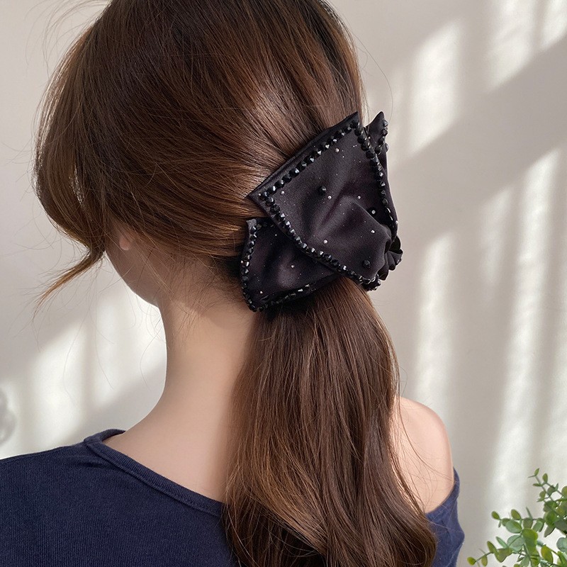 Elegant Large Rhinestones Bow  - Vintage Fashion Ornaments ulasan dan harga