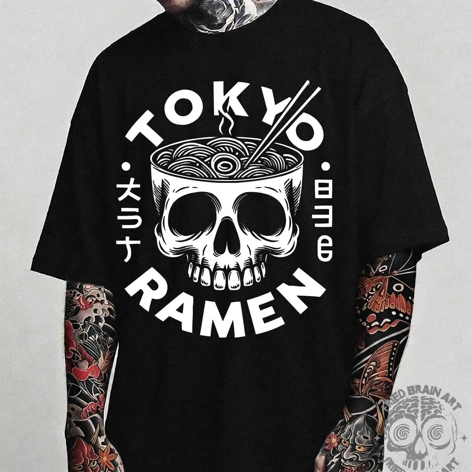 Tokyo Skull Ramen T Shirt Japa - Vintage Fashion In Tokyo ulasan dan harga