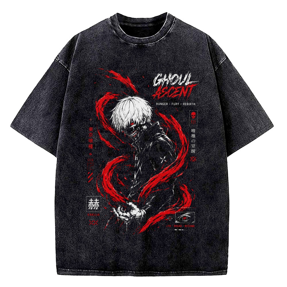 Tokyo Ghoul Vintage Washed cot - Vintage Fashion In Tokyo ulasan dan harga