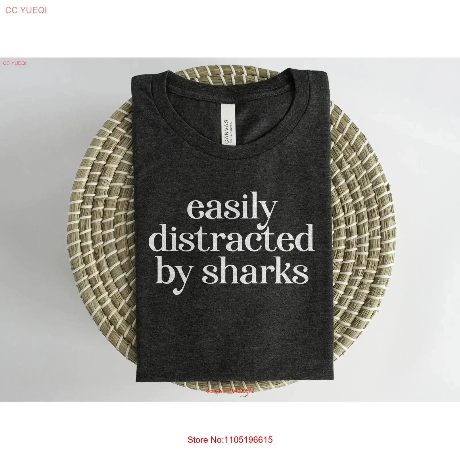 Shark T Shirt Easily Distracte - Vintage Fashion Week ulasan dan harga