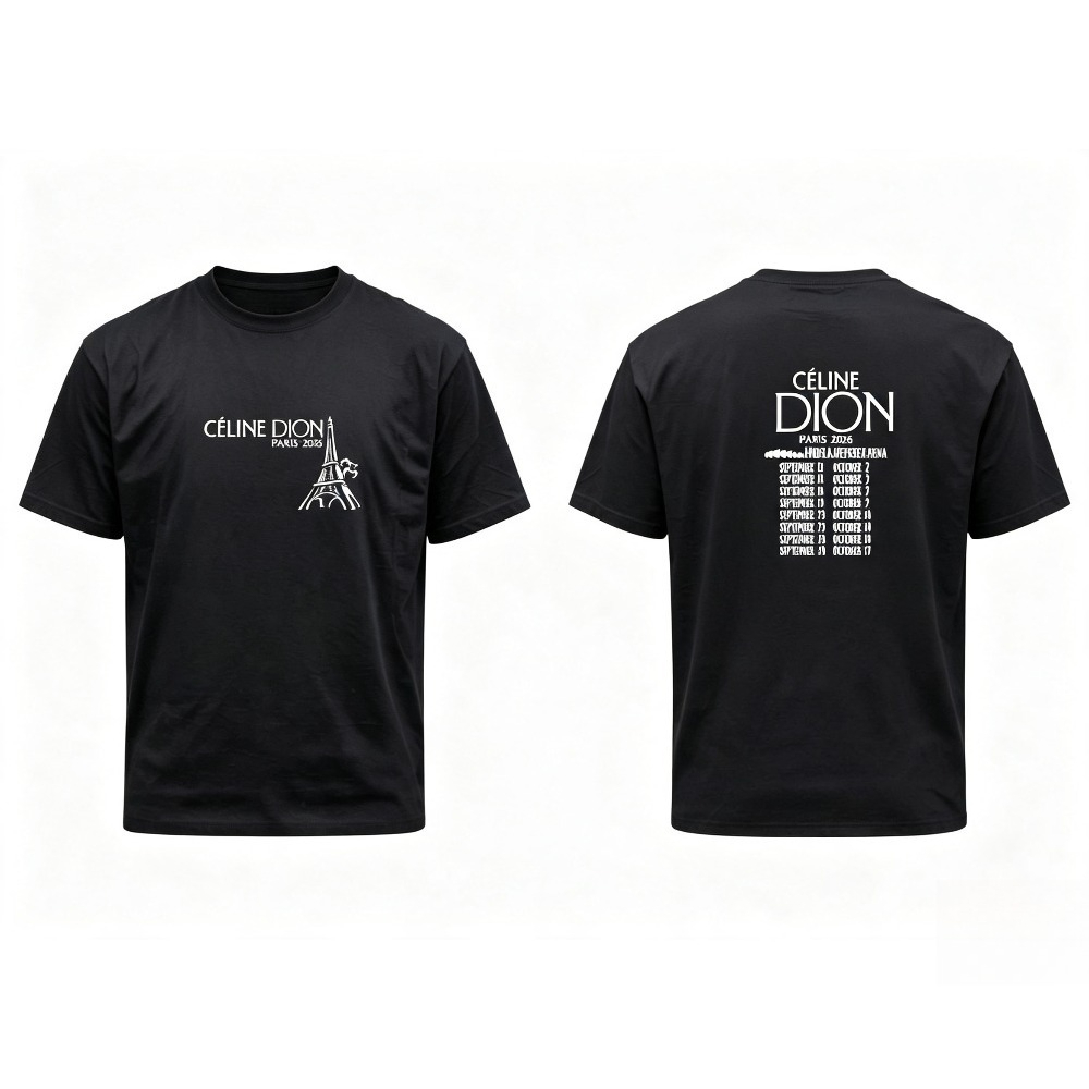 Celine Dion Paris 2026 Tour T- - Vintage Fashion Paris ulasan dan harga