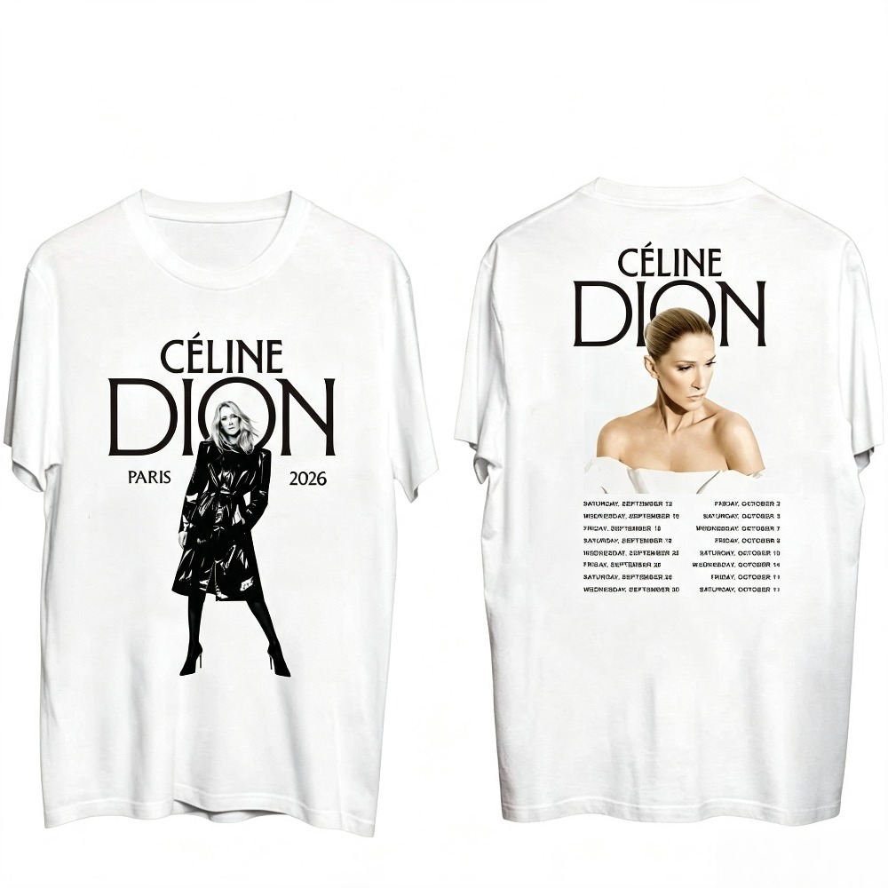 Celine Dion Paris 2026 Tour T- - Vintage Fashion Paris ulasan dan harga