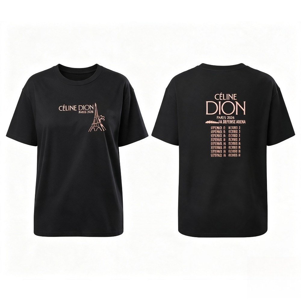 Celine Dion Paris 2026 Tour T- - Vintage Fashion Paris ulasan dan harga