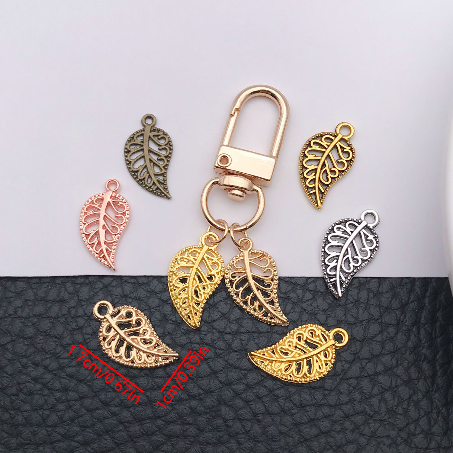 50/210 pcs Six-Color Leaf-Shap - Vintage Fashion Ornaments ulasan dan harga