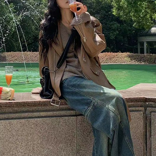 Women's jacket 2026 spring/aut - Vintage Fashion Instagram ulasan dan harga
