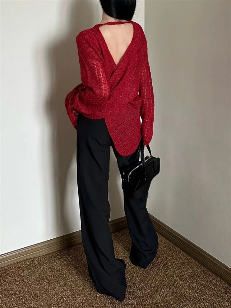 Y2K See-Through Knitted Women' - Vintage Y2K ulasan dan harga