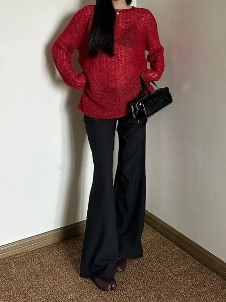 Y2K See-Through Knitted Women' - Vintage Y2K ulasan dan harga