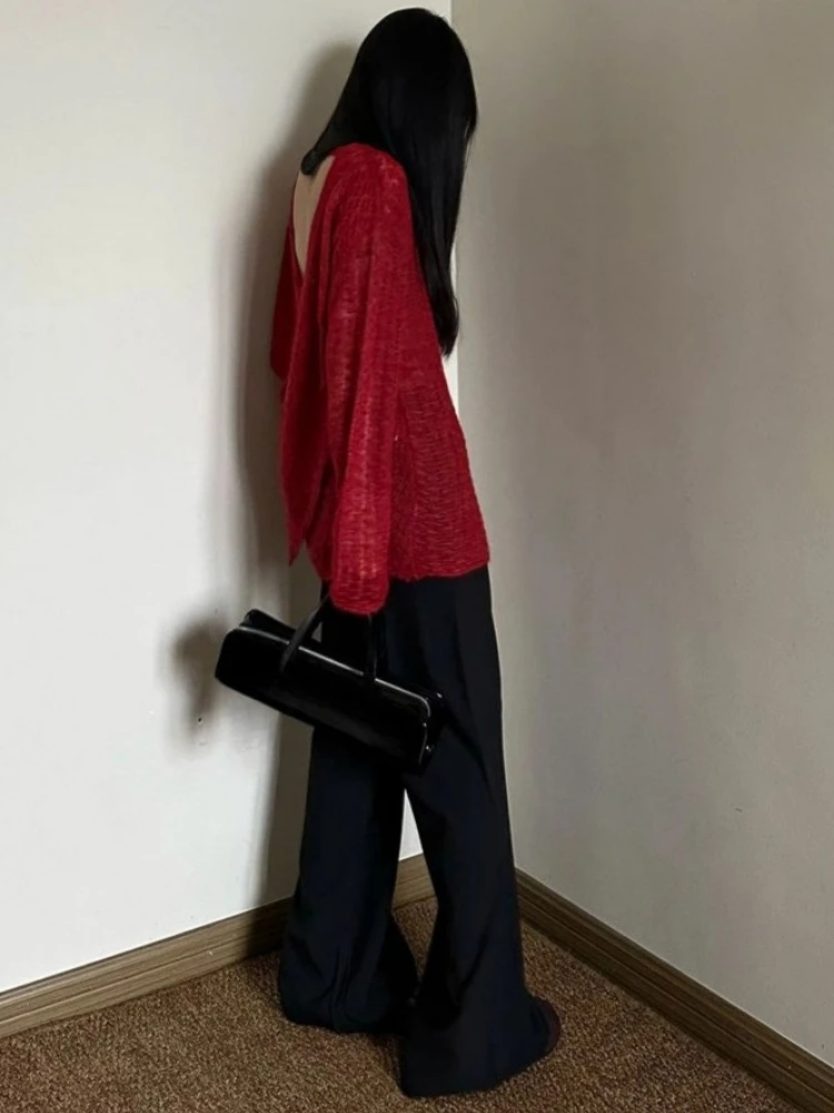 Y2K See-Through Knitted Women' - Vintage Y2K ulasan dan harga