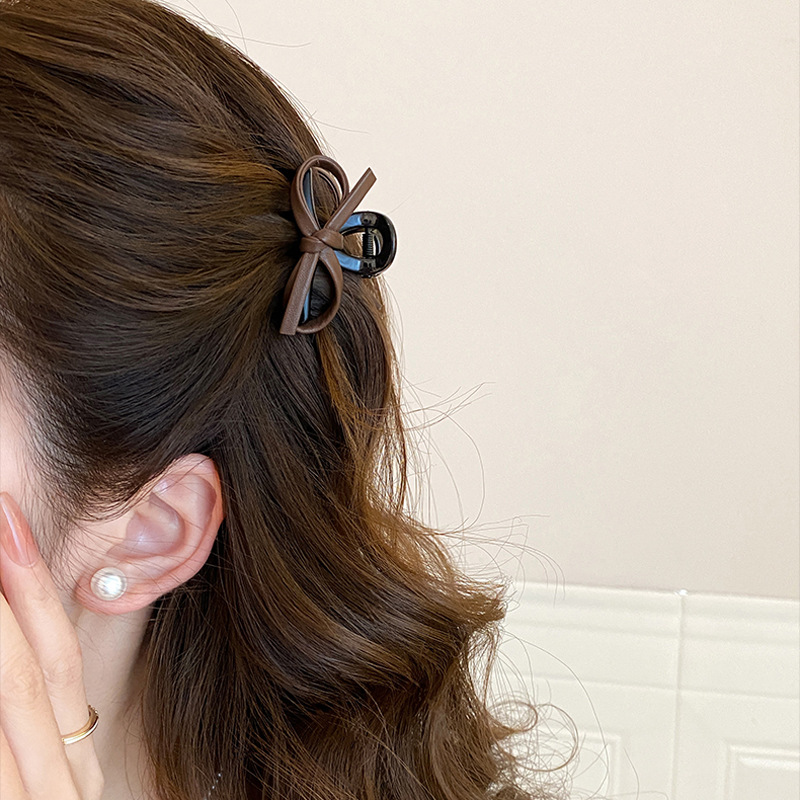 Vintage Leather Bow Small Hair - Vintage Fashion Ornaments ulasan dan harga