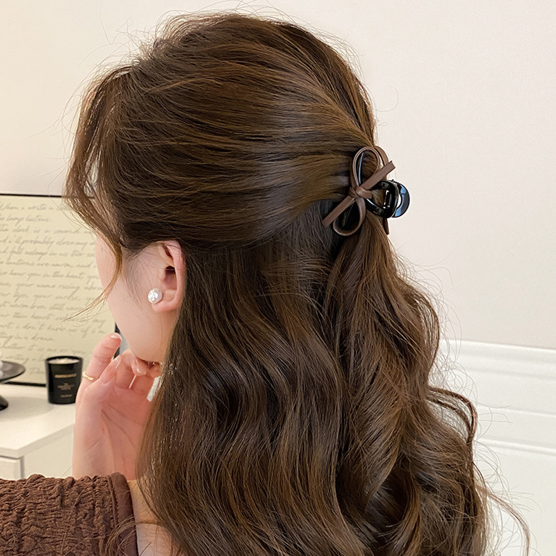 Vintage Leather Bow Small Hair - Vintage Fashion Ornaments ulasan dan harga
